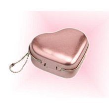 Nice-Can high quality heart shaped small metal hinged lid tin box